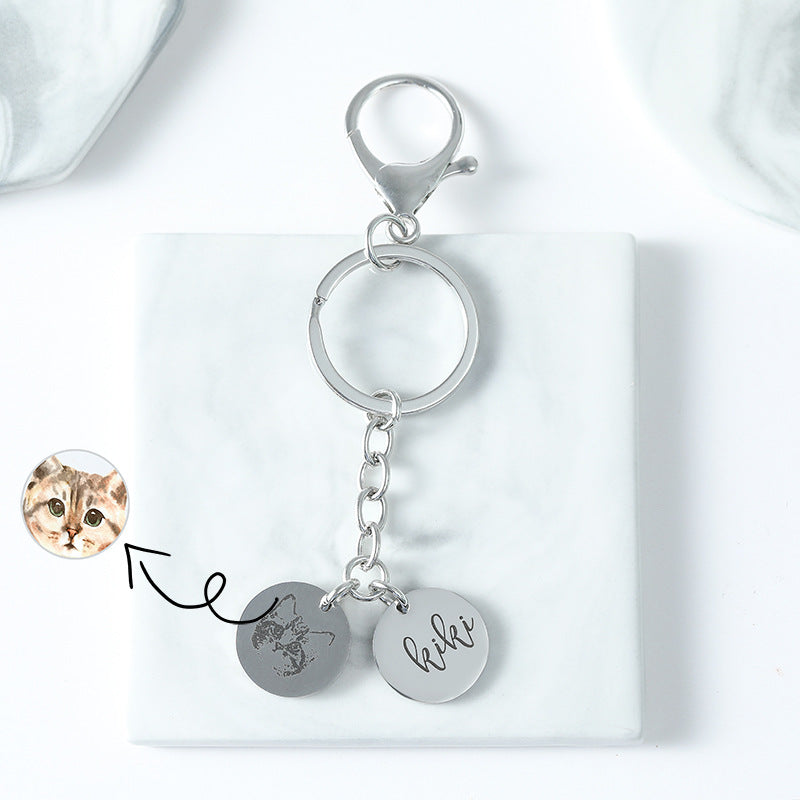 Laser engraving stainless steel pendant