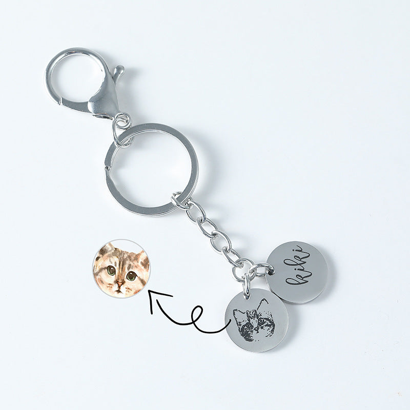 Laser engraving stainless steel pendant