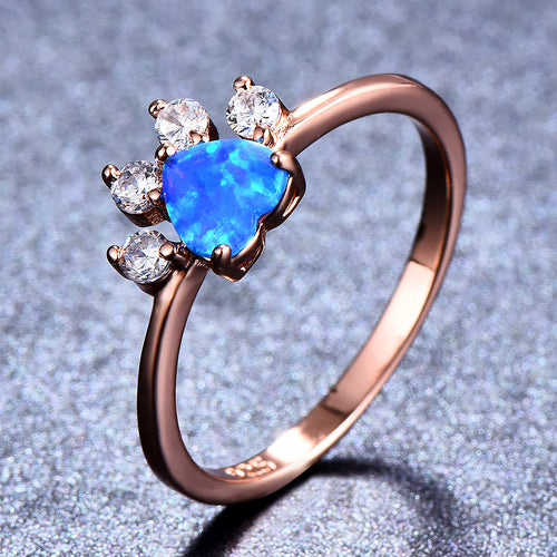 Cute Cat-claw-shaped Rings Fashion Personality Rhinestone Ring Women's Jewelry