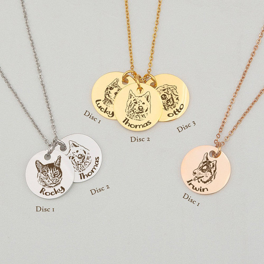 Pet Sketch DIY Carving Necklace