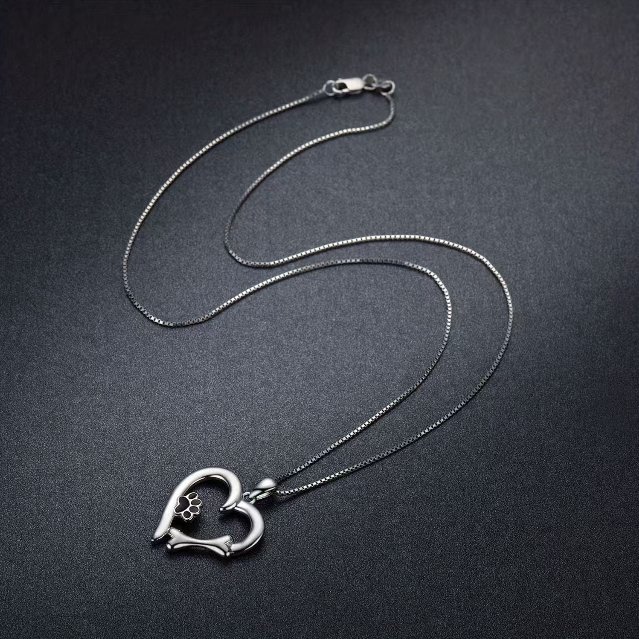 Simple Heart-Shaped Pendant Necklace For Pet Lovers