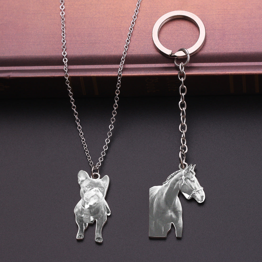 Custom Pet photo pendant souvenir necklace