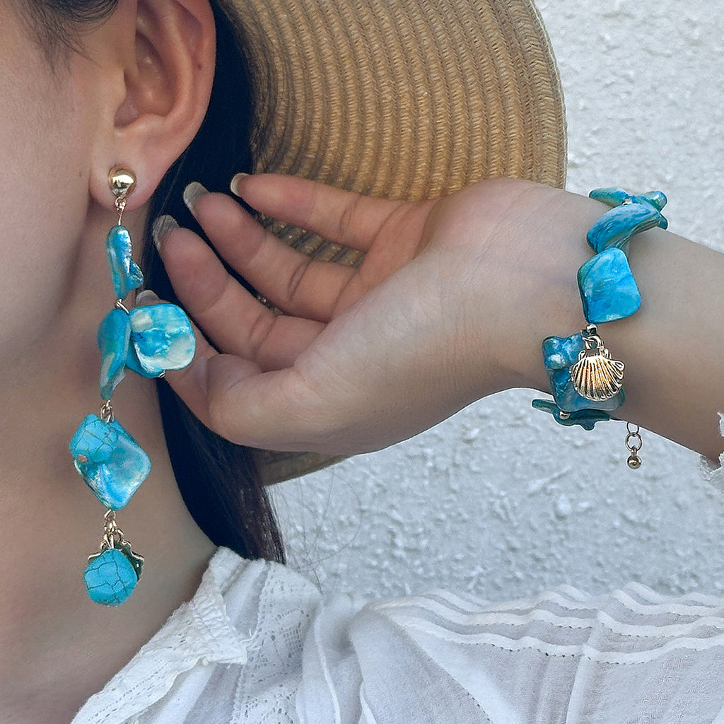 Classic Conch Pendant Necklace For Women Bohemian Starfish Beaded Choker Necklace