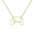 Personalized Stainless Steel DIY Cat And Dog Pet Name Necklace