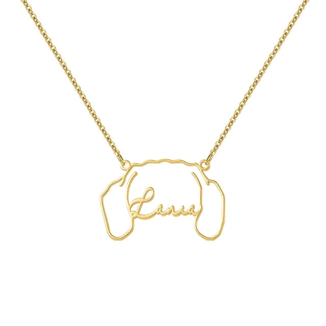 Personalized Stainless Steel DIY Cat And Dog Pet Name Necklace