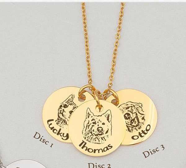 Pet Sketch DIY Carving Necklace