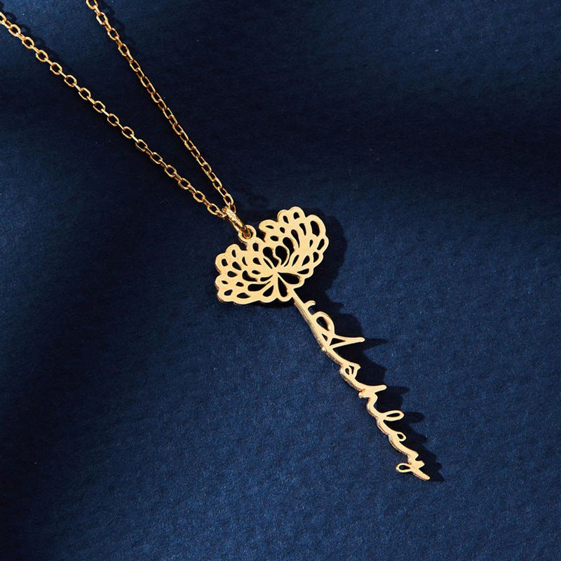 Custom Stainless Steel Necklace Flower Necklace